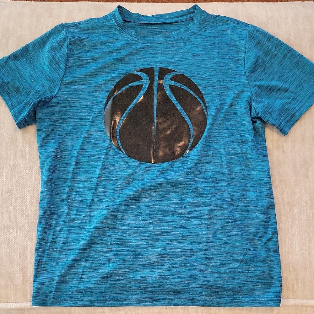 Blue Basketball Graphic Kids T-Shirt